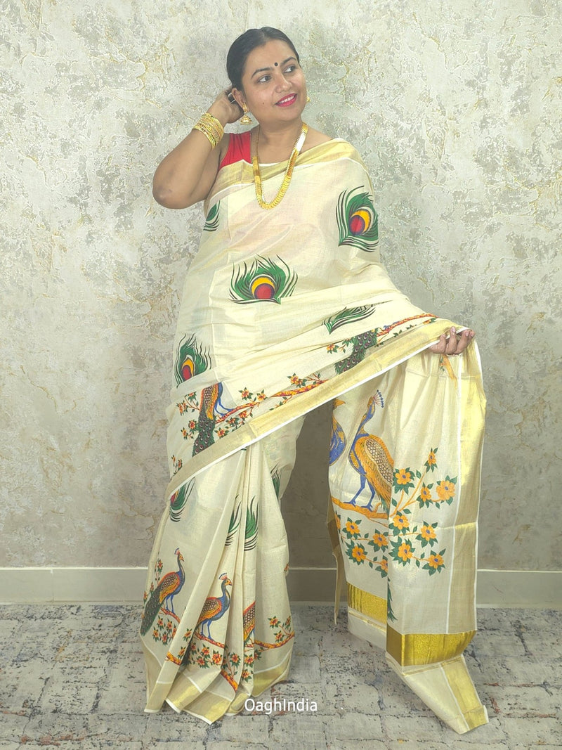 Morni : Traditional Onam Saree From Kerala