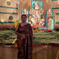 Parijat - Maroon Monochrome : Kashmiri Heritage Saree