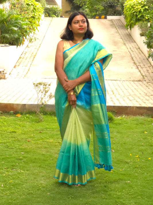 Mriga - Authentic Bhagalpur Linen Saree