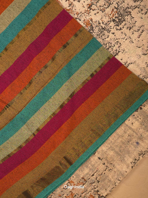 Multi - Color Pure Cotton Blouse Piece - Oagh India