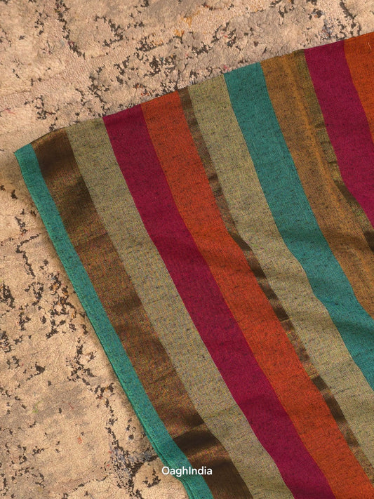 Multi - Color Pure Cotton Blouse Piece - Oagh India