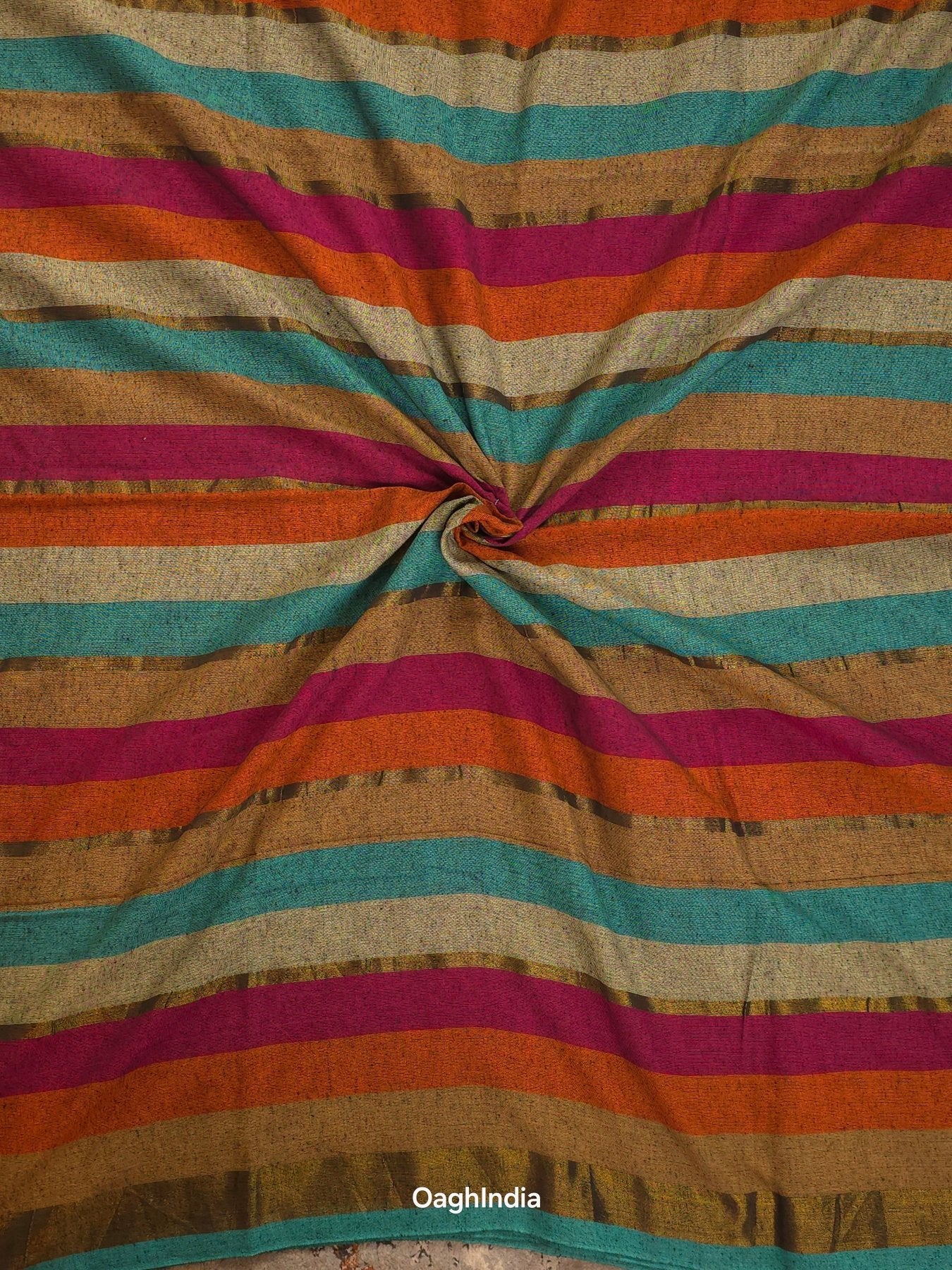 Multi - Color Pure Cotton Blouse Piece - Oagh India