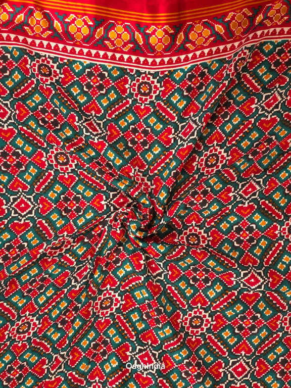 Multi Color Semi Ikkat Blouse Piece - Oagh India