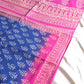 Neelgulabi Badal : Bagru Handblocked Pure Cotton Saree