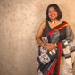 Ojasvi : Pure Silk Abstract Art Saree (Silk Mark) - Oagh India