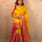 Ombre Dawn | Metallic Ombre Handloom Tissue Saree - Oagh India