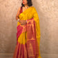 Ombre Dawn | Metallic Ombre Handloom Tissue Saree - Oagh India