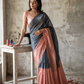 Ombre Evening | Metallic Ombre Handloom Tissue Saree - Oagh India