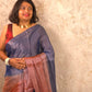 Ombre Evening | Metallic Ombre Handloom Tissue Saree - Oagh India