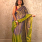 Ombre Raat | Metallic Ombre Handloom Tissue Saree - Oagh India