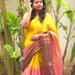 Ombre Sun | Metallic Ombre Handloom Tissue Saree - Oagh India