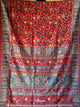 Parijat - Red Monochrome : Authentic Kashmiri Saree - Oagh India
