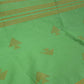 Pavana – Mint Green Cotton Saree with Copper Zari Fish Motifs and Striped Pallu