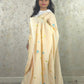 PhoolRani : Soft Cotton flower embroidery saree (Ivory Biege)