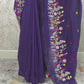 PhoolRani : Soft Cotton flower embroidery saree (Jamun Purple)