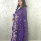 PhoolRani : Soft Cotton flower embroidery saree (Jamun Purple)