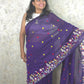 PhoolRani : Soft Cotton flower embroidery saree (Jamun Purple)