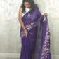 PhoolRani : Soft Cotton flower embroidery saree (Jamun Purple)