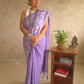 PhoolRani : Soft Cotton flower embroidery saree (Lavender)