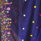 PhoolRani : Soft Cotton flower embroidery saree (Navy Blue)