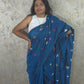 PhoolRani : Soft Cotton flower embroidery saree (Royal Blue)
