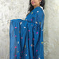 PhoolRani : Soft Cotton flower embroidery saree (Royal Blue)