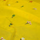 PhoolRani : Soft Cotton flower embroidery saree (Sunflower Yellow)