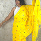 PhoolRani : Soft Cotton flower embroidery saree (Sunflower Yellow)