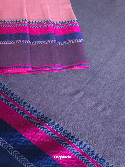 Pink candy : Pure Cotton  Handloom Saree