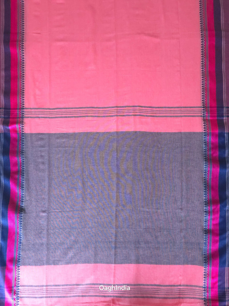 Pink candy : Pure Cotton  Handloom Saree