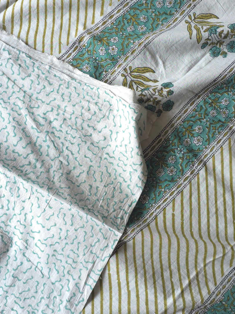 Pista : Bagru Handblocked Pure Cotton Saree