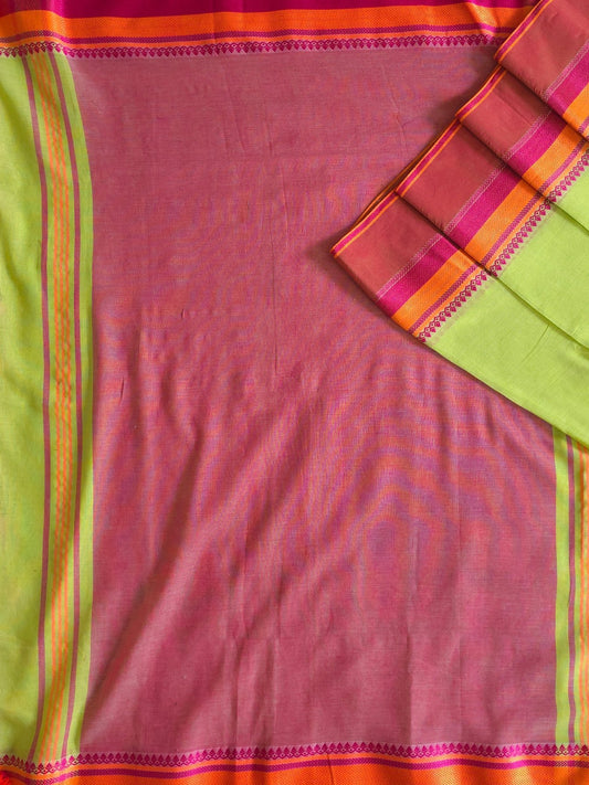 Pista Kulfi : Pure Cotton Handloom Saree