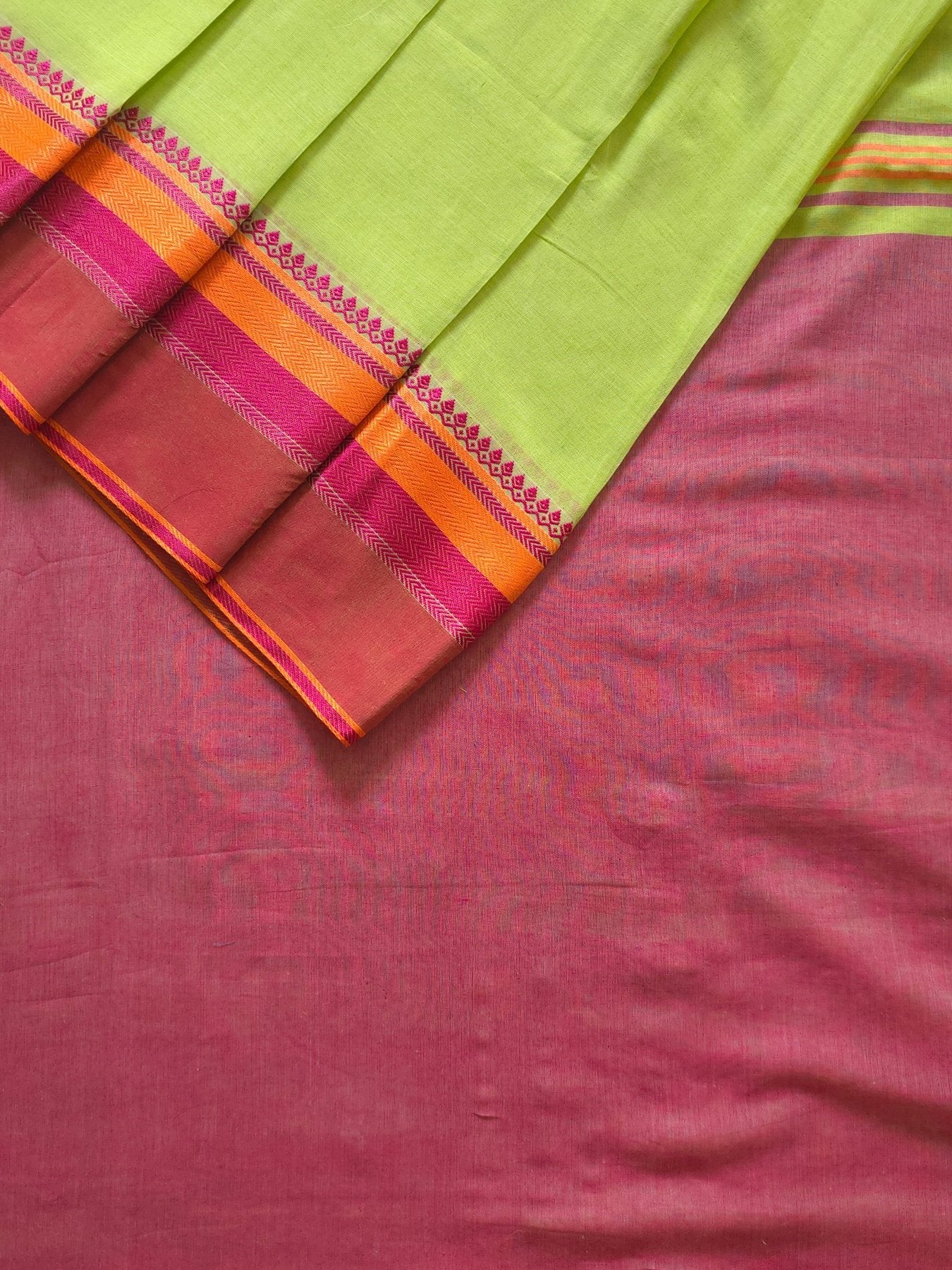 Pista Kulfi : Pure Cotton Handloom Saree