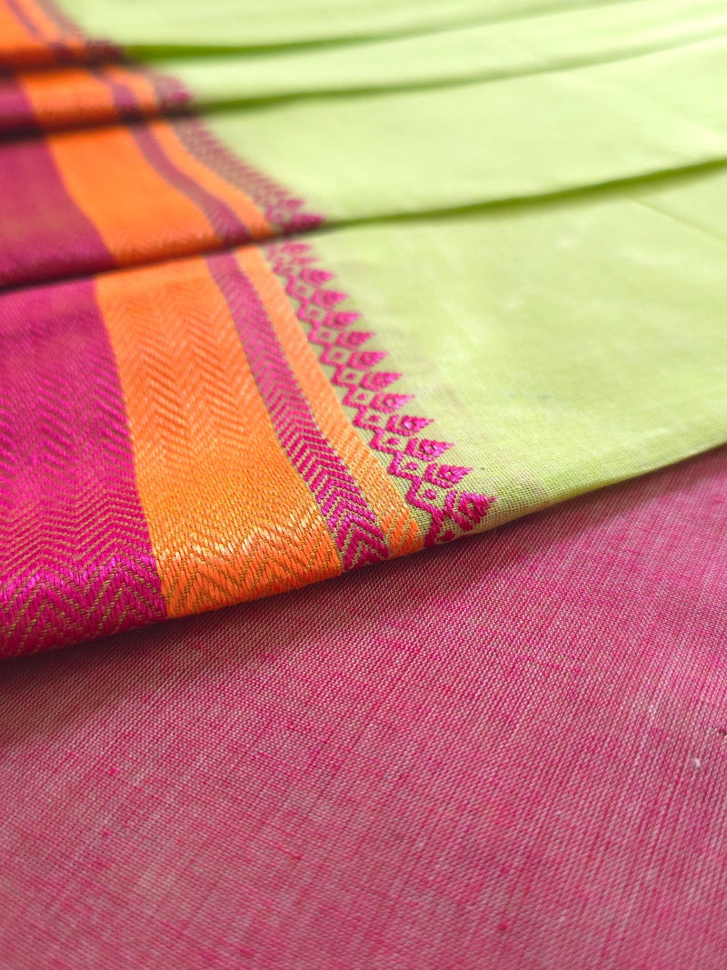 Pista Kulfi : Pure Cotton Handloom Saree