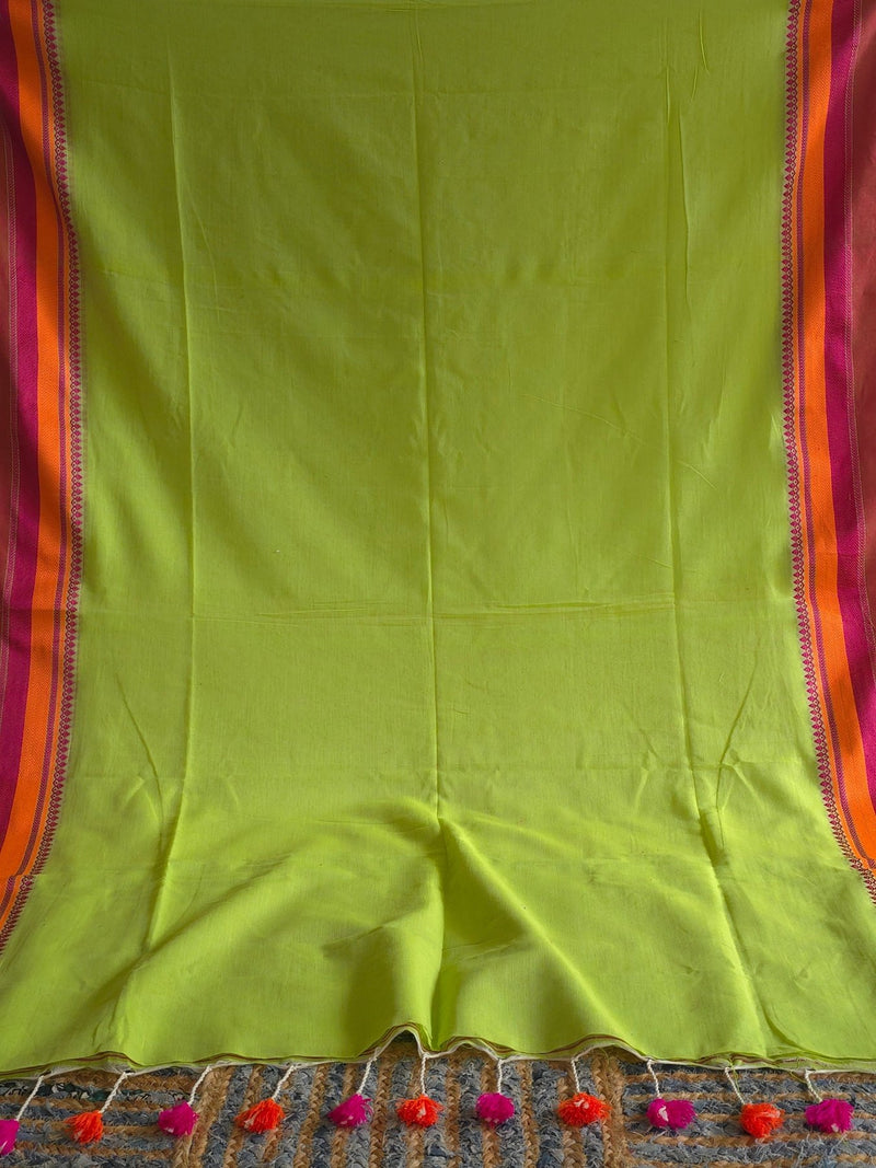 Pista Kulfi : Pure Cotton Handloom Saree