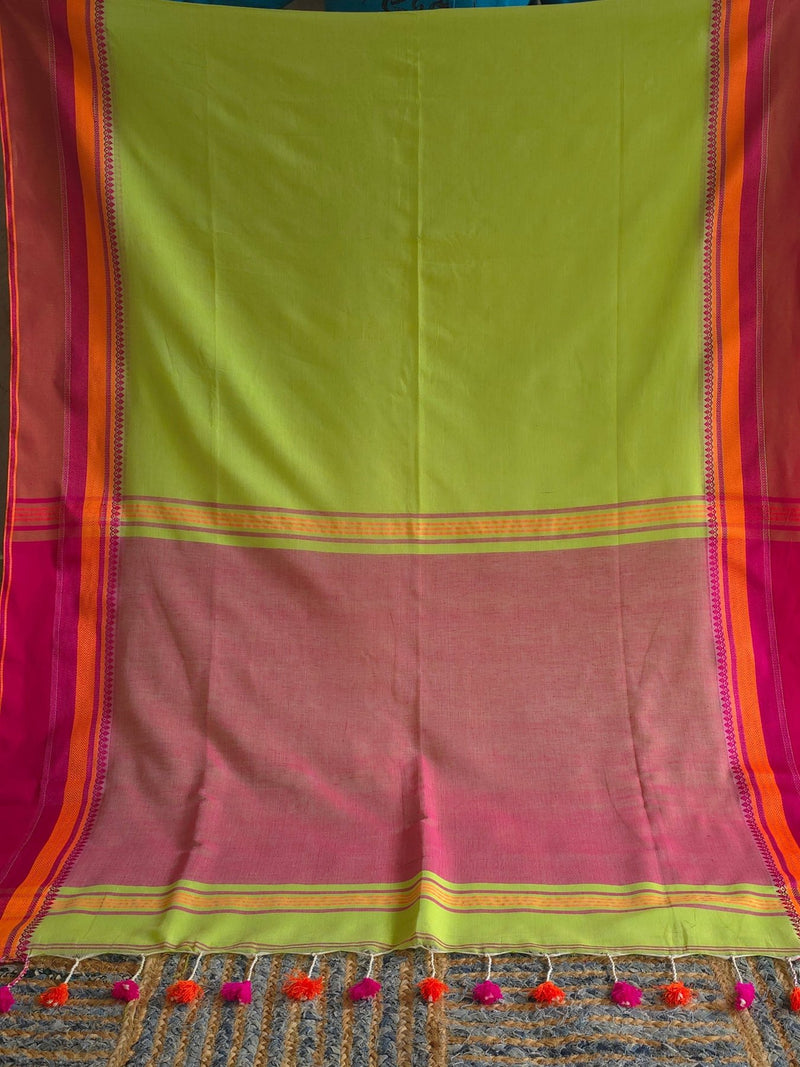 Pista Kulfi : Pure Cotton Handloom Saree