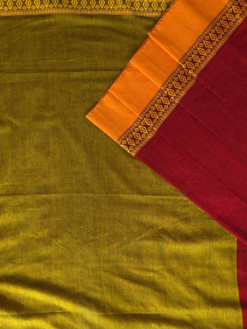 Plum : Pure Cotton Handloom Saree