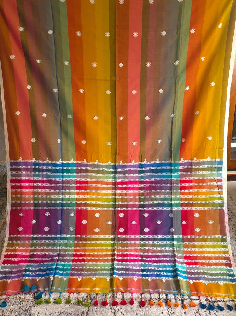 Rangashree - Pure Cotton Rainbow Saree