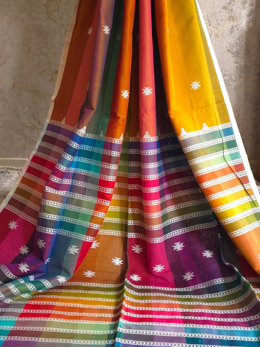 Rangashree - Pure Cotton Rainbow Saree