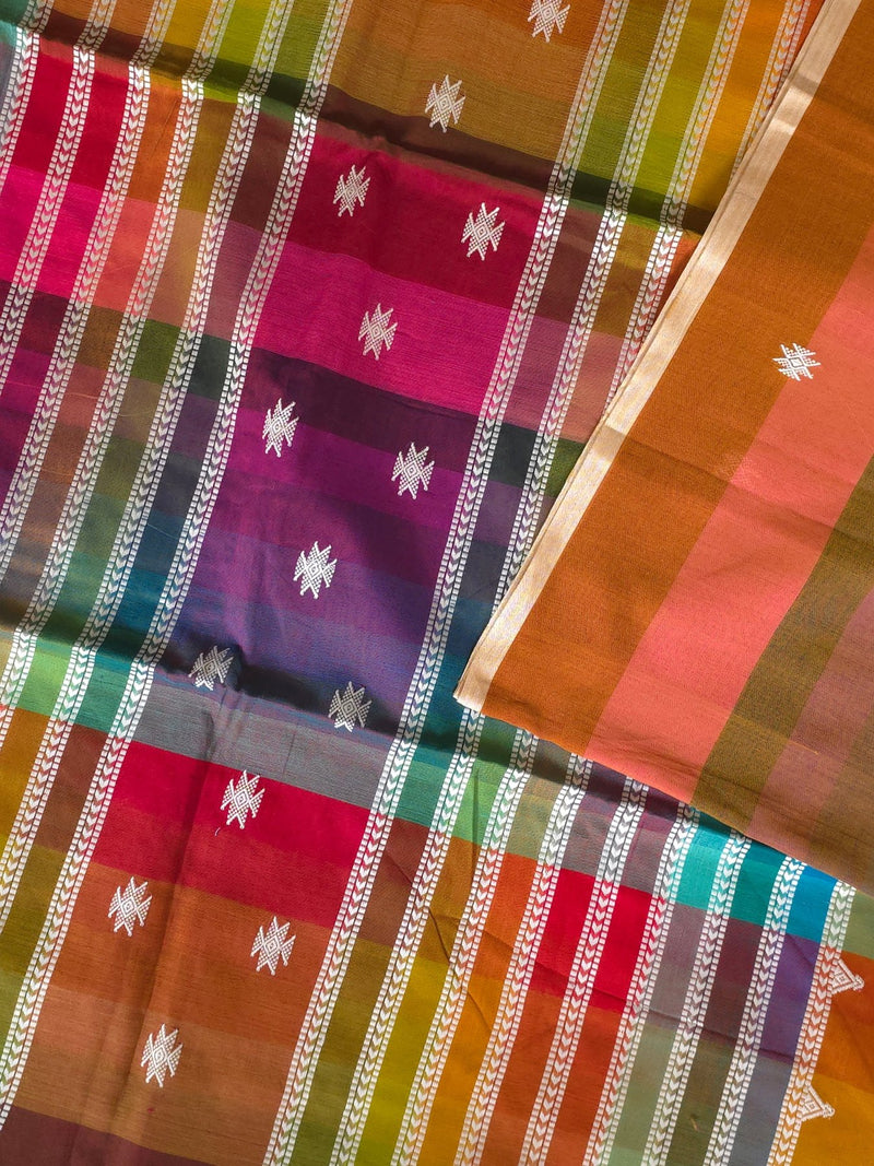 Rangashree - Pure Cotton Rainbow Saree