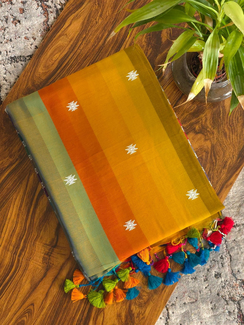 Rangashree - Pure Cotton Rainbow Saree