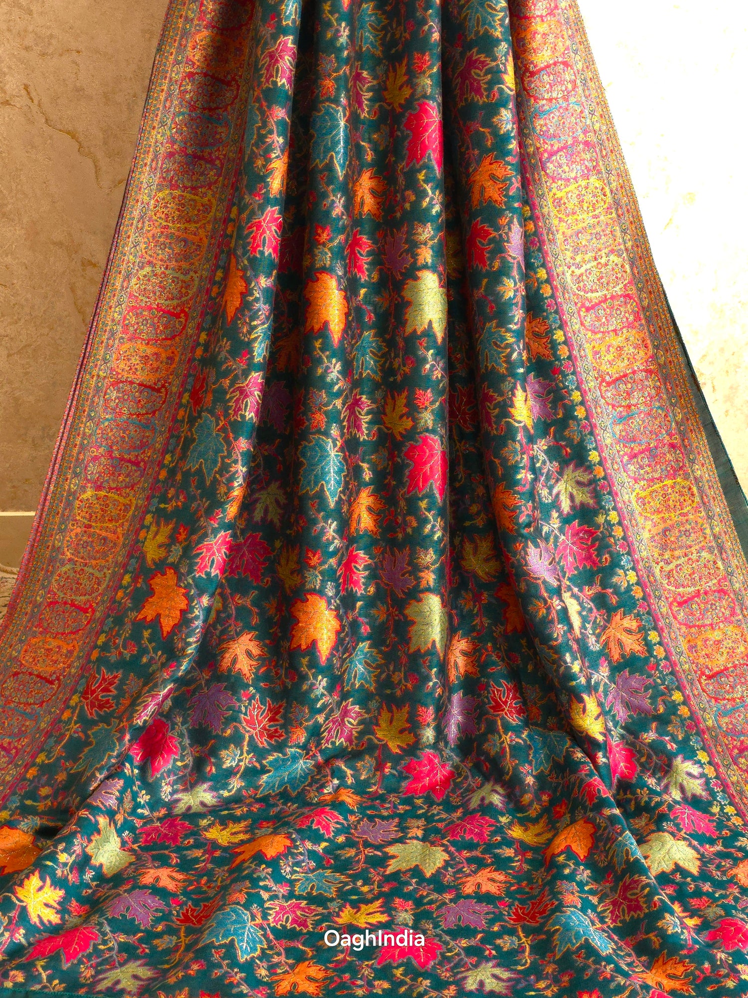Eshal - Green : Authentic Kashmiri Kani Saree