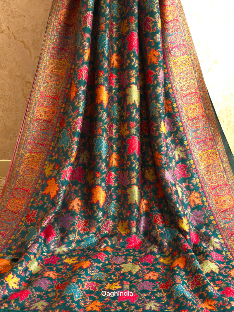 Eshal - Green : Authentic Kashmiri Kani Saree