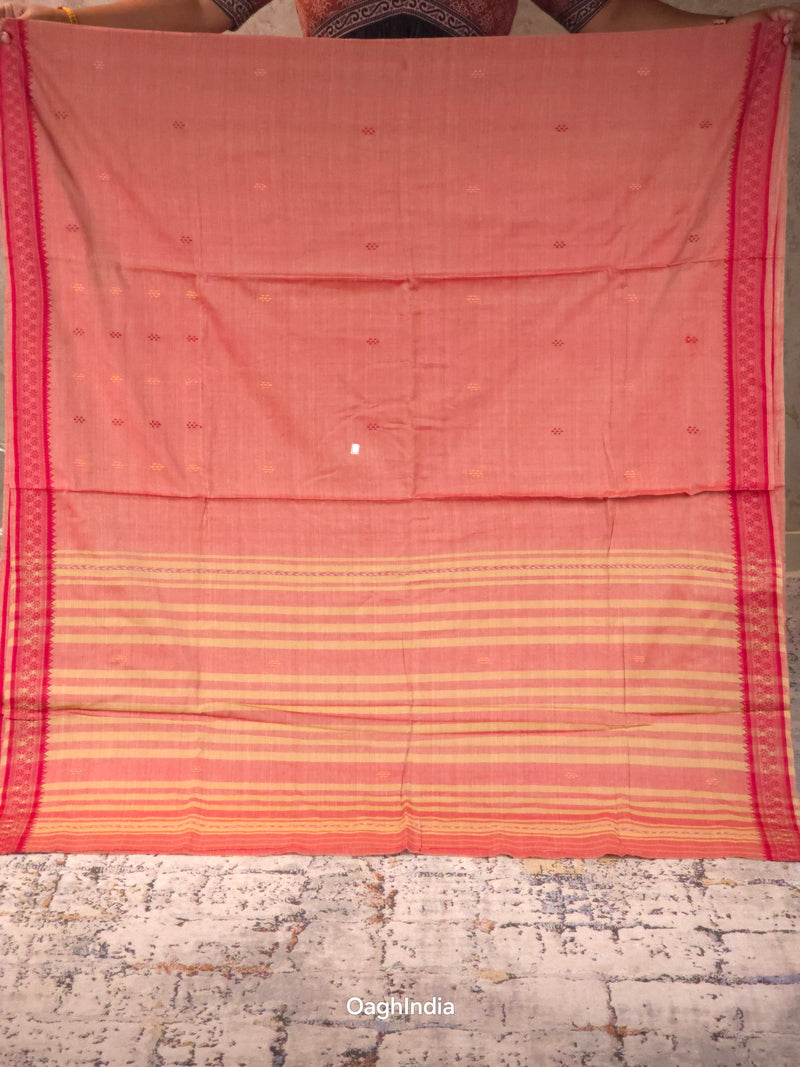 Peaches : Pure Cotton Handloom Saree