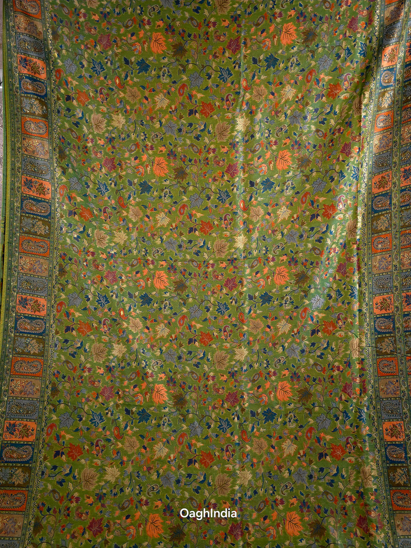 Parijat -  Light Green : Kashmiri Heritage Saree