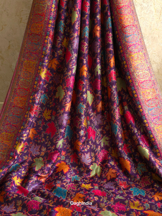 Eshal - Purple : Authentic Kashmiri Kani Saree