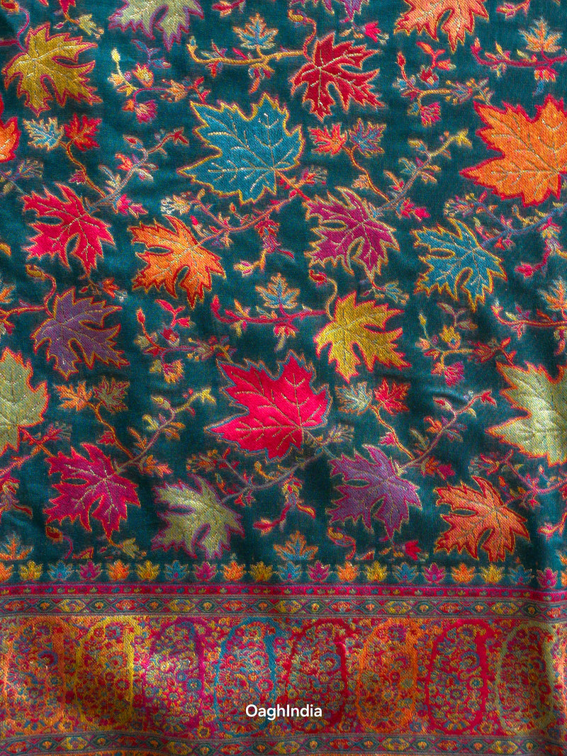 Eshal - Green : Authentic Kashmiri Kani Saree