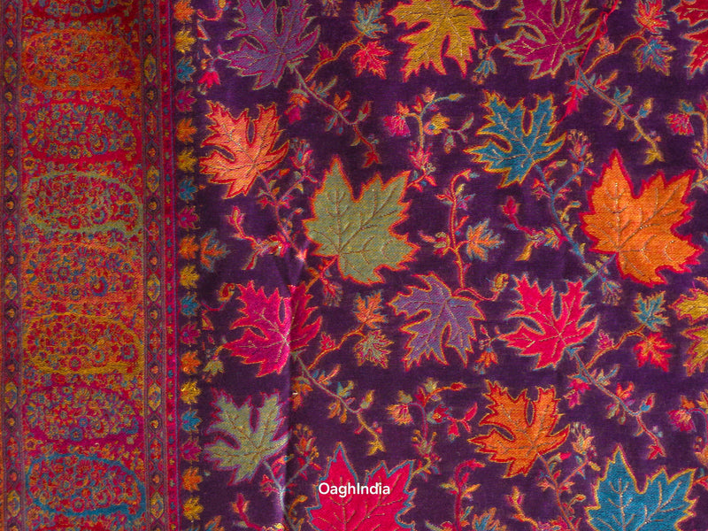 Eshal - Purple : Authentic Kashmiri Kani Saree