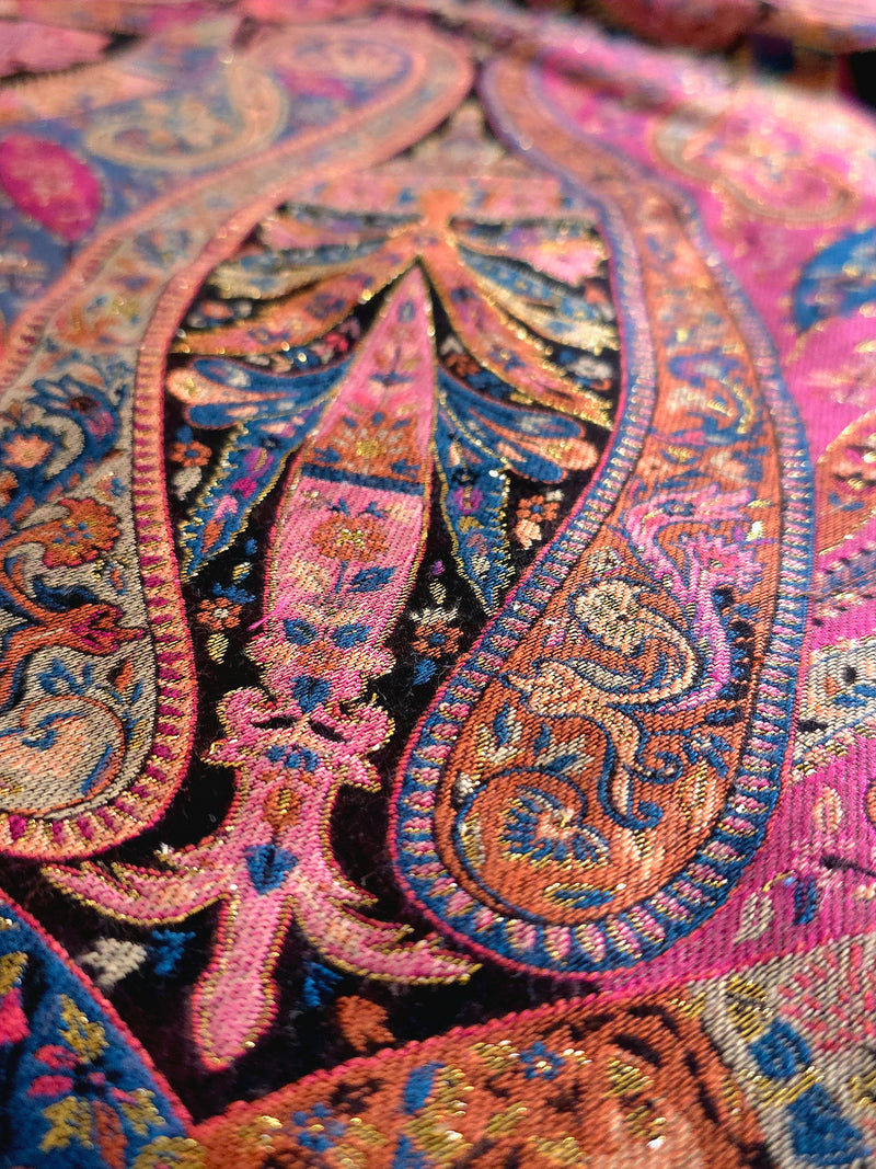 Kong Posh (New Moon): Authentic Kashmiri Saree