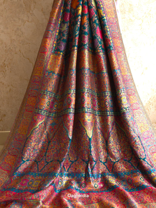 Eshal - Green: Authentic Kashmiri Kani Saree